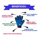 Luva Escova Removedora de Pelos Para Cães Gatos e Pets