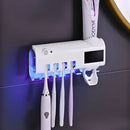 Suporte Dipenser Com Esterilizador UV Porta Escova e Pasta