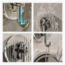 Kit 4 Ganchos Organizador De Parede Multicolorido Transparen