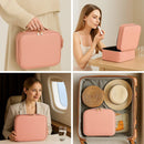 Maleta de Maquiagem com Espelho LED Rosa