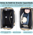 Mochila Maternidade Vira Berço Bebê Usb Impermeável Trocador