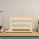 Organizador Para Ovos com Suporte Rolante Cinza